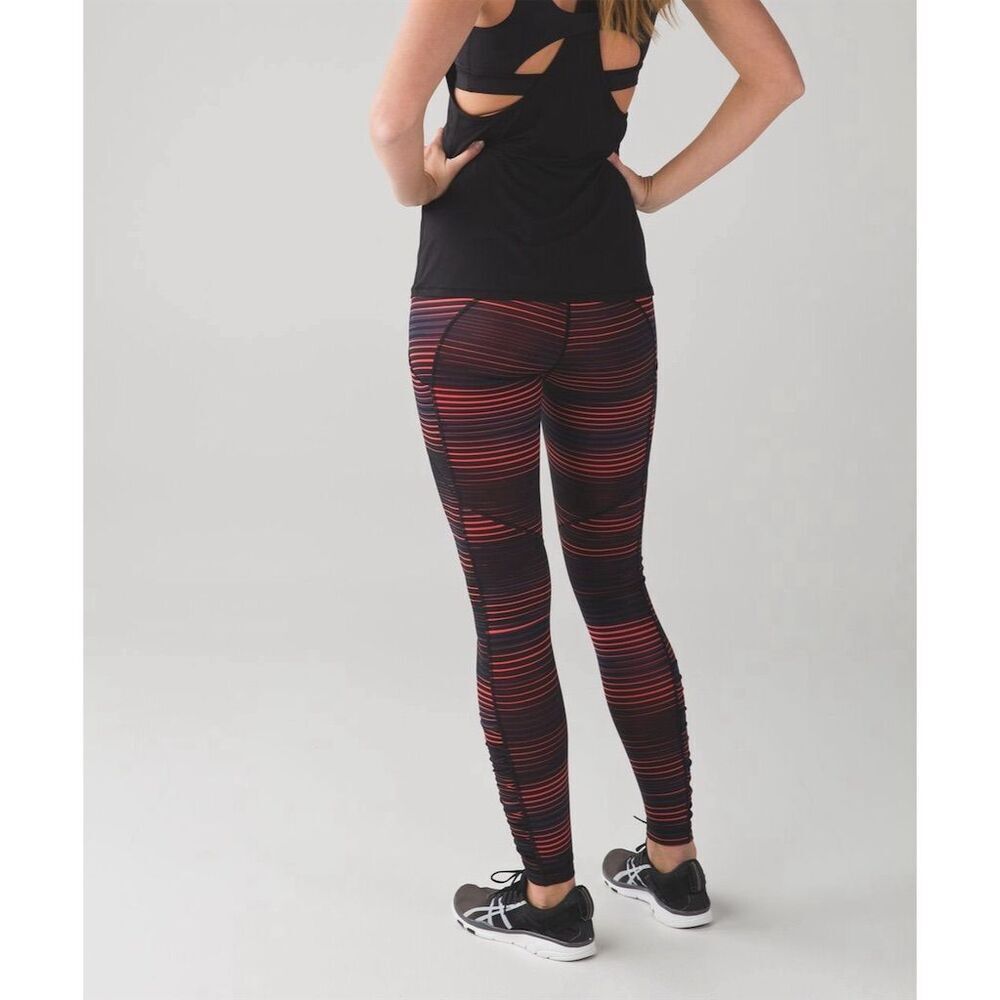 Lululemon Women's Speed Tight IV Leggings Twisted Dune Alarming Black 6